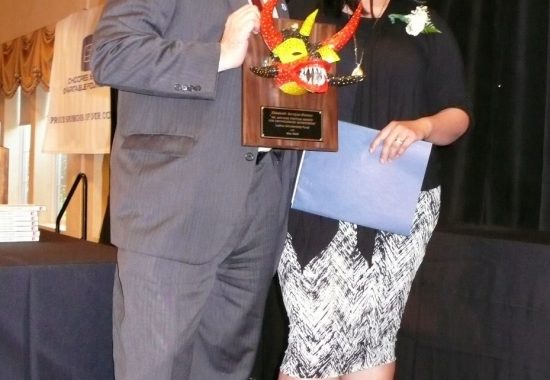 Mayor and Antonia Panatoja awardee